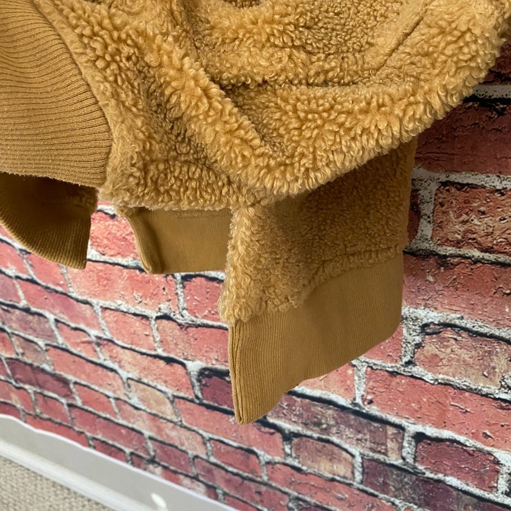 Joy Lab Women's Warm Fuzzy Jacket Size XXL Cappuccino 1/4 Zip Pullover - Picture 9 of 10